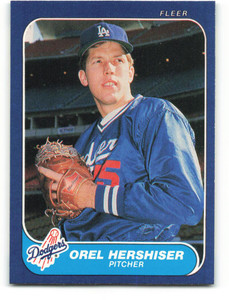 1986 Fleer #131 Orel Hershiser VG Los Angeles Dodgers 