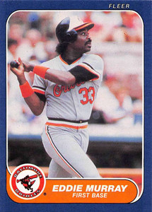 1986 Fleer #282 Eddie Murray VG Baltimore Orioles 