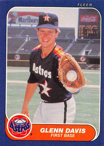 1986 Fleer #297 Glenn Davis VG Houston Astros 