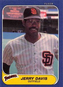 1986 Fleer #317 Jerry Davis VG San Diego Padres 