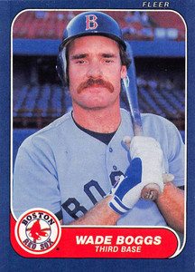 SOLD 24655 1986 Fleer #341 Wade Boggs VG Boston Red Sox 