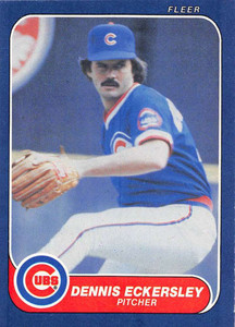 1986 Fleer #368 Dennis Eckersley VG Chicago Cubs 