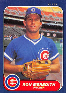 1986 Fleer #374 Ron Meridith VG RC Rookie Chicago Cubs 