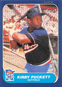 1986 Fleer #401 Kirby Puckett VG Minnesota Twins 