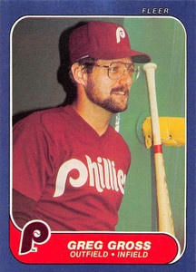 1986 Fleer #441 Greg Gross VG Philadelphia Phillies 