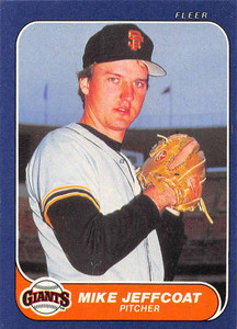 1986 Fleer #545 Mike Jeffcoat VG San Francisco Giants 
