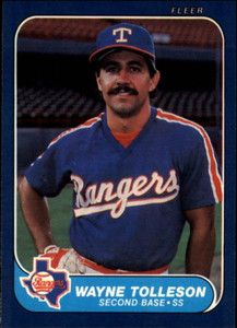 1986 Fleer #573 Wayne Tolleson VG Texas Rangers 