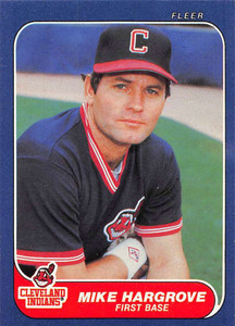 1986 Fleer #588 Mike Hargrove VG Cleveland Indians 