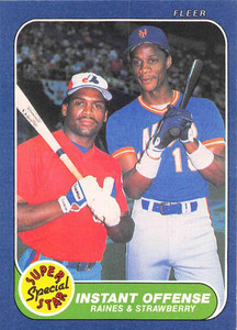 1986 Fleer #632 Tim Raines/Darryl Strawberry Instant Offense VG Montreal Expos/New York Mets 