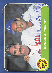 SOLD 24948 1986 Fleer #634 Wade Boggs/George Brett Boggs and Hero VG Boston Red Sox/Kansas City Royals 