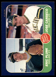 1986 Fleer #649 Eric Plunk/Jose Canseco Prospects VG RC Rookie Oakland Athletics 