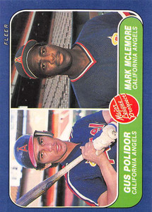 1986 Fleer #650 Gus Polidor/Mark McLemore Prospects VG RC Rookie California Angels 