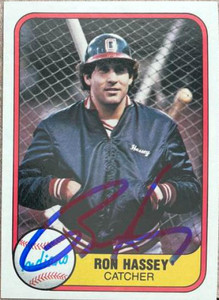 Ron Hassey Autographed 1981 Fleer #405