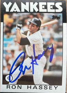Ron Hassey Autographed 1986 Topps #157