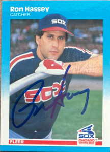 Ron Hassey Autographed 1987 Fleer Glossy #499