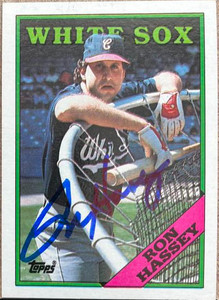 Ron Hassey Autographed 1988 Topps #458