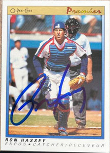 Ron Hassey Autographed 1991 O-Pee-Chee Premier #61
