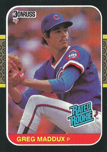 1987 Donruss #36 Greg Maddux VG RC Rookie Chicago Cubs 