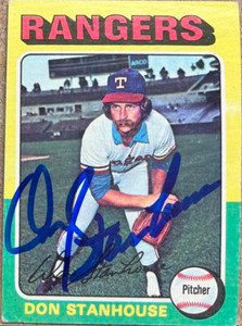 Don Stanhouse Autographed 1975 Topps Mini #493