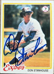 Don Stanhouse Autographed 1978 Topps #629