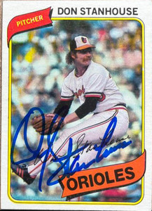 Don Stanhouse Autographed 1980 Topps #517