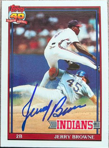 Jerry Browne Autographed 1991 Topps Tiffany #76
