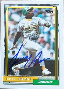 Jerry Browne Autographed 1992 Topps Traded #16T