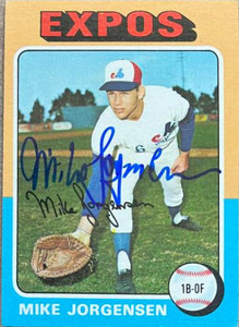 Mike Jorgensen Autographed 1975 Topps #286