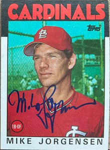 Mike Jorgensen Autographed 1986 Topps #422