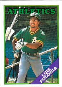 1988 Topps #238 Luis Polonia NM-MT RC Rookie Oakland Athletics 
