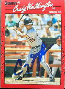 Craig Worthington Autographed 1990 Donruss #141