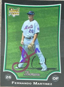 Fernando Martinez Autographed 2009 Bowman Draft Picks & Prospects #BDP55 RC Fernando Martinez Autographed 2009 Bowman Draft Picks & Prospects #BDP55 RC