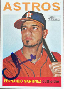 Fernando Martinez Autographed 2013 Topps Heritage #381 