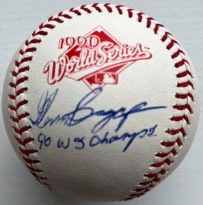 SOLD 160591 Glenn Braggs Autographed 1990 World Series Baseball 90 Ws Champs Insc SOLD 160591 Glenn Braggs Autographed 1990 World Series Baseball 90 Ws Champs Insc
