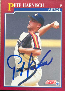 Pete Harnisch Autographed 1991 Score Rookie & Traded #36T