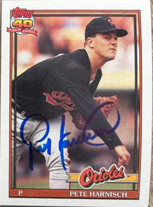 Pete Harnisch Autographed 1991 Topps #179