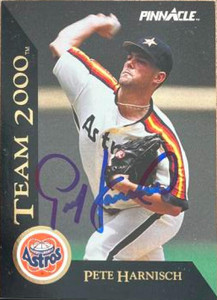 Pete Harnisch Autographed 1992 Pinnacle Team 2000 #67