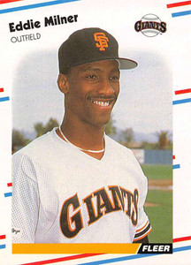 1988 Fleer #90 Eddie Milner VG San Francisco Giants 