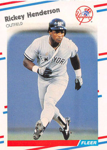 1988 Fleer #209 Rickey Henderson VG New York Yankees 