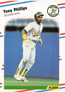 1988 Fleer #290 Tony Phillips VG Oakland Athletics 