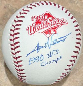 Stan Williams Autographed 1990 World Series Baseball 90 WS Champs Inscribed Stan Williams Autographed 1990 World Series Baseball 90 WS Champs Inscribed