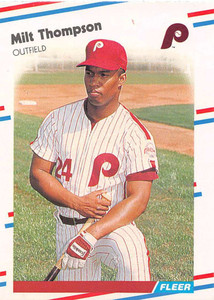 1988 Fleer #319 Milt Thompson VG Philadelphia Phillies 