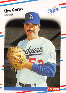 1988 Fleer #511 Tim Crews VG RC Rookie Los Angeles Dodgers 