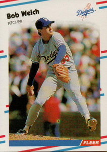 1988 Fleer #529 Bob Welch VG Los Angeles Dodgers 