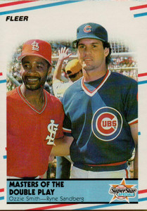 1988 Fleer #628 Ozzie Smith/Ryne Sandberg Masters Of The Double Play VG St. Louis Cardinals/Chicago Cubs 