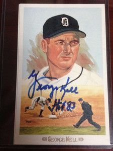 George Kell Autographed Perez Steele Celebration Postcard 