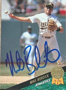 Mike Bordick Autographed 1993 Leaf #117