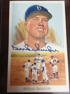 Duke Snider Autographed Perez Steele Celebration Postcard 