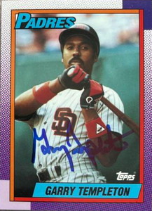 Garry Templeton Autographed 1990 Topps Tiffany #481