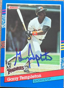 Garry Templeton Autographed 1991 Donruss #252